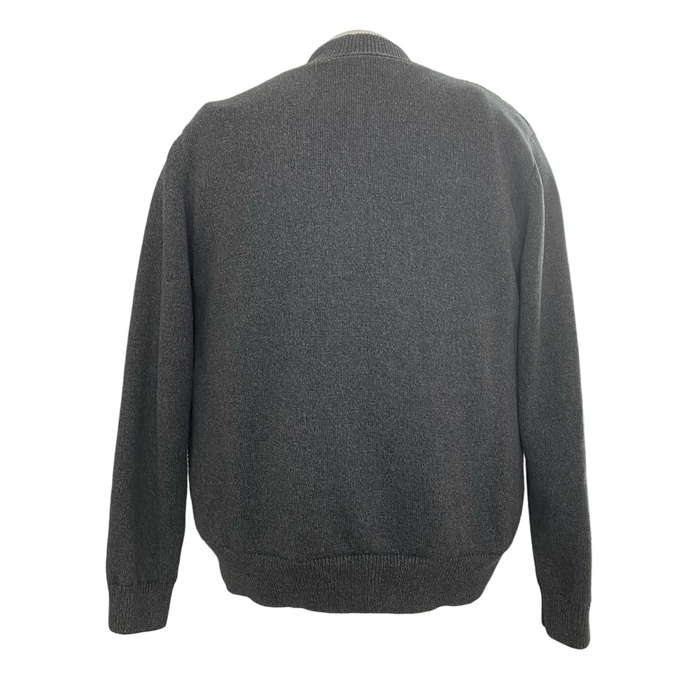 Emanuel Ungaro gray fleece lined zip front sweater XXL - Picture 9 of 11